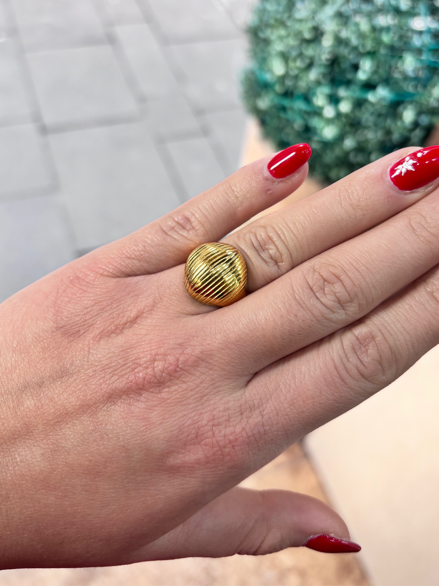 Anello Bombato Rigato