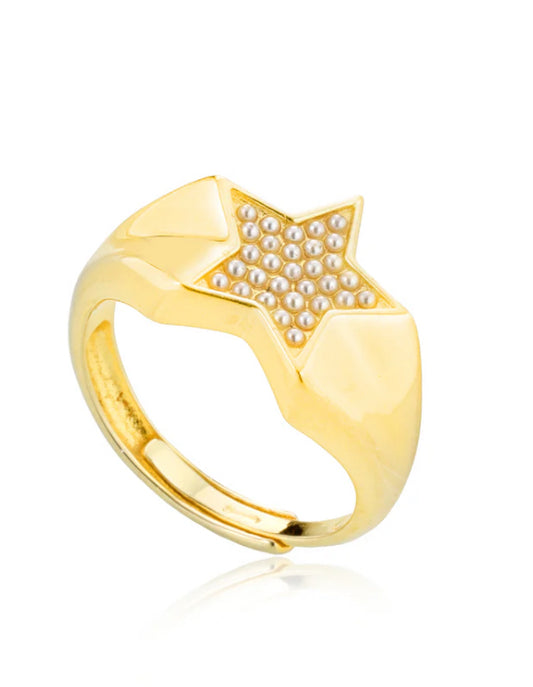 Anello MicroPerle Star Ring